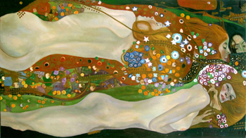 Wall26 Water Serpents Ii Water Snakes by Klimt Giclee Canvas Prints 24" x 48"