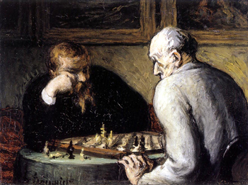The Chess Players by Daumier also known as Les joueurs d'échecs